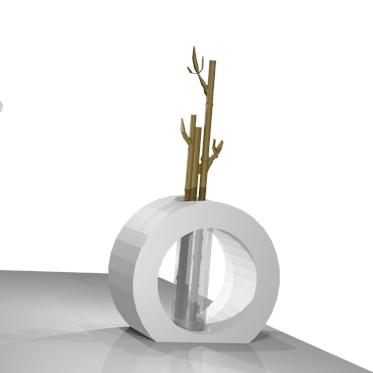 Artistic rendering of a small plant done in Blender.