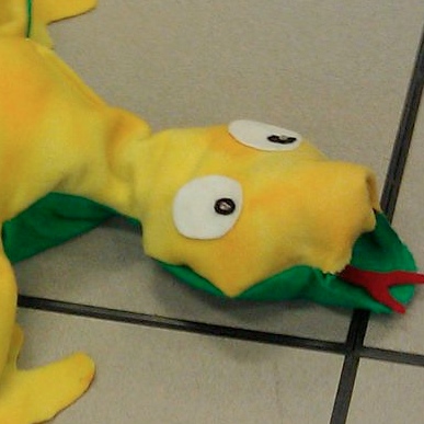 Stuffed mechanical lizard