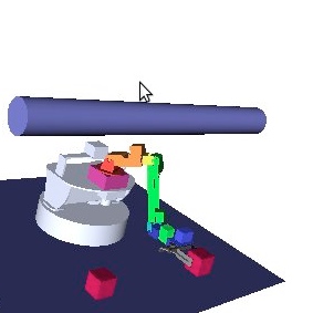 Picture of inverse kinematics software running for a robot