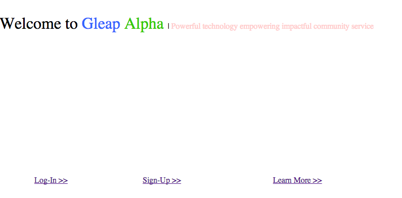 Screenshot from the gleap alpha site which helped in volunteer coordination