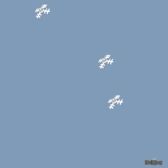 Screenshot of the snowfall game